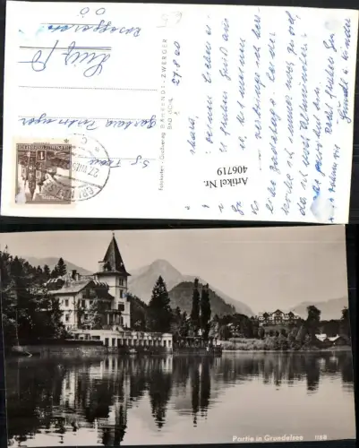 406719,Grundlsee Partie Schloss Bergkulisse