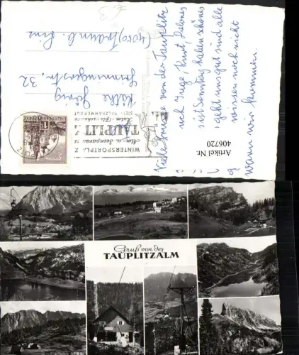 406720,Tauplitzalm b. Tauplitz Sessellift Berghütte Mehrbildkarte