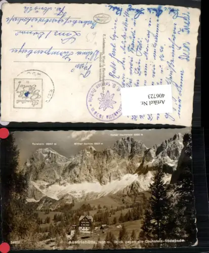406723,Austriahütte Berghütte b. Ramsau geg. Dachstein Bergkulisse