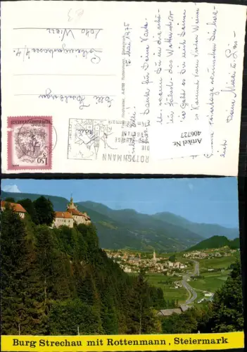 406727,Burg Strechau m. Rottenmann Totale Bergkulisse