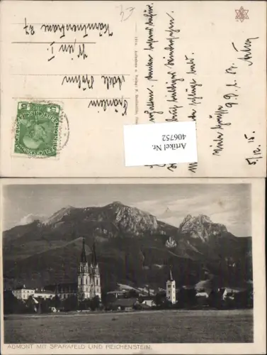 406752,Admont Teilansicht m. Sparafeld u. Reichenstein Bergkulisse