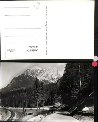 406767,Gesäusestraße m. Großem Buchstein b. Admont Bergkulisse