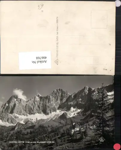 406768,Austriahütte Berghütte b. Ramsau m. Dachstein Bergkulisse