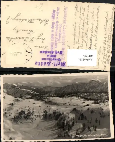 406792,Tauplitzalm b. Tauplitz Bergkulisse Winterbild