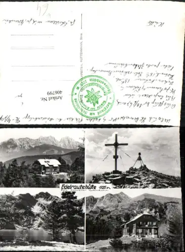 406799,Edelrautehütte Berghütte b. Hohentauern Gipfelkreuz Mehrbildkarte