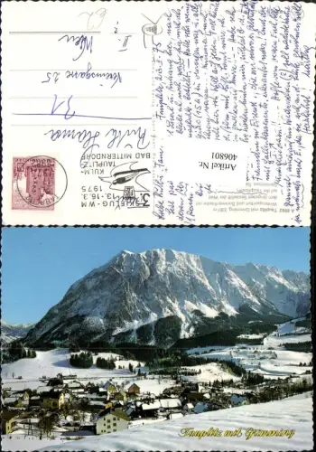 406801,Tauplitz Totale m. Grimming Bergkulisse Winterbild