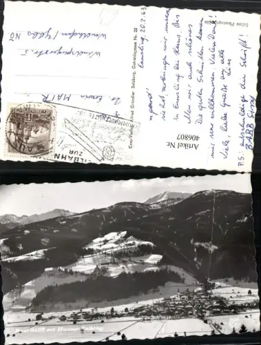 406807,Markt Haus Totale m. Kaibling Bergkulisse Winterbild