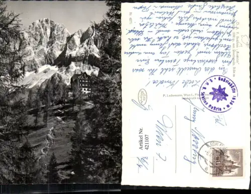 421107,Austriahütte Berghütte b. Ramsau m. Dachstein Bergkulisse