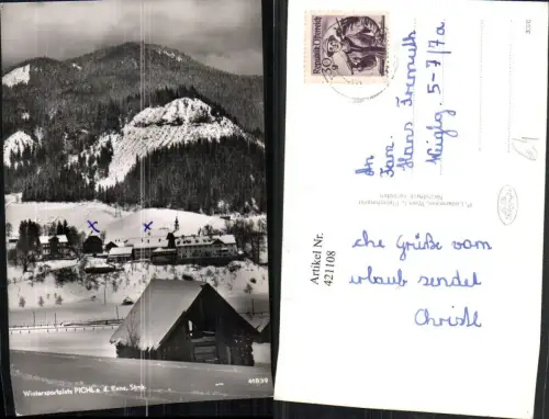 421108,Pichl an d. Enns Teilansicht Winterbild