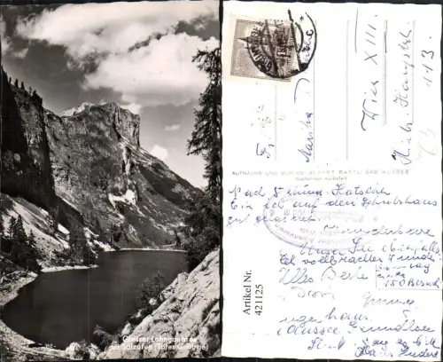421125,Großer Lahngangsee See b. Grundlsee m. Salzofen Bergkulisse