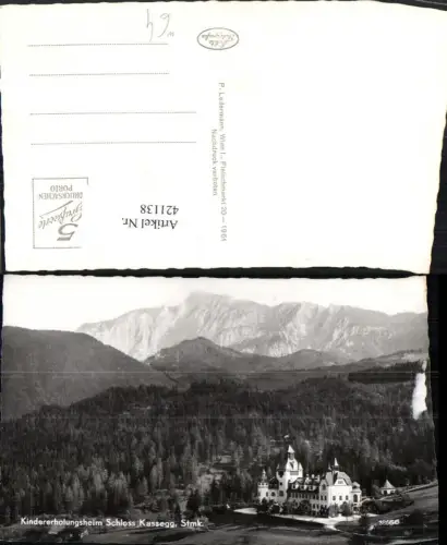 421138,Kindererholungsheim Schloss Kassegg b. St Gallen Bergkulisse