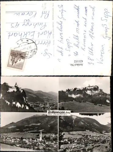 421152,Rottenmann Totale Burg Mehrbildkarte pub Foto Hochreiter