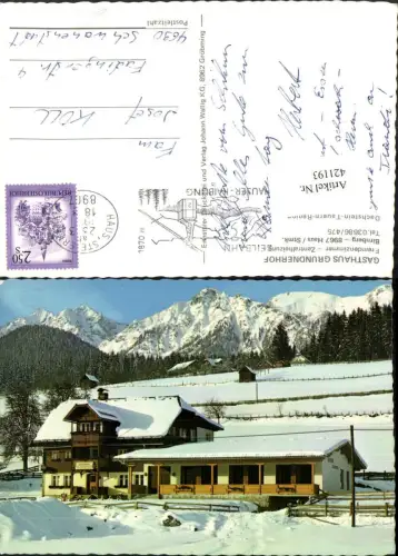 421193,Birnberg b. Haus Gasthaus Grundnerhof Bergkulisse Winterbild