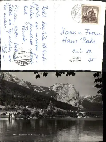 421202,Grundlsee Teilansicht See m. Backenstein Bergkulisse
