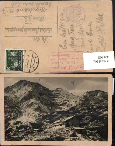 421208,Hesshütte Berghütte b. Johnsbach m. Hochtor Bergkulisse