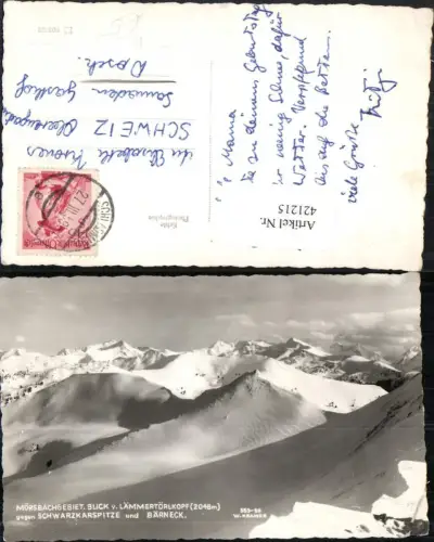 421215,Blick v. Lämmertörlkopf b. Donnersbachwald geg. Schwarzakrspitze Bergkulisse