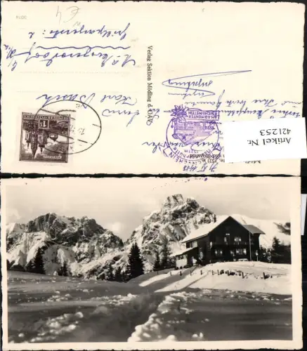 421253,Mödlinger-Hütte Berghütte b. Johnsbach geg. Reichenstein Bergkulisse