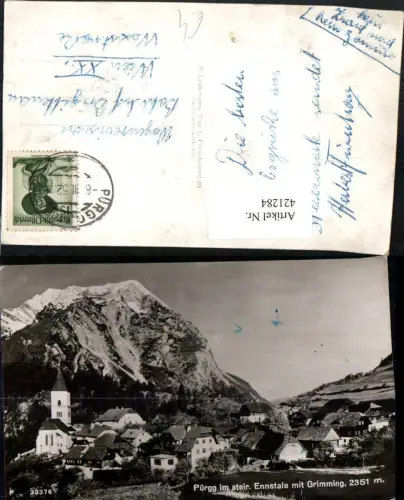 421284,Pürgg im Ennstal Totale m. Grimming Bergkulisse