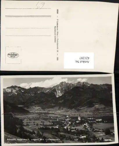 421287,Admont Totale geg. Hallermauern Bergkulisse
