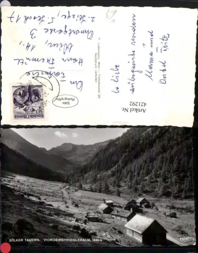 421292,Sölker Tauern Vorderstriegleralm b. Sankt Nikolai im Sölktal Bergkulisse
