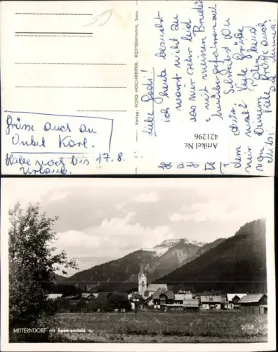 421296,Mitterndorf Teilansicht m. Lawinenstein Bergkulisse