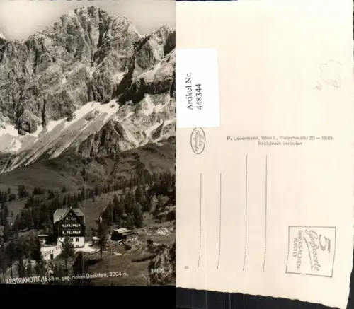 448344,Austriahütte Berghütte b. Ramsau geg. Dachstein Bergkulisse