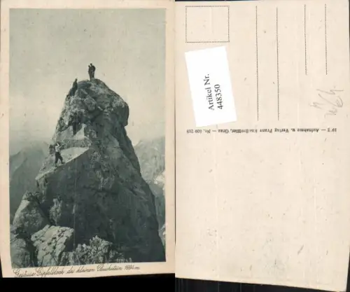 448350,Gesäuse Gipfelblock des kleinen Buchstein b. Weng Bergsteiger