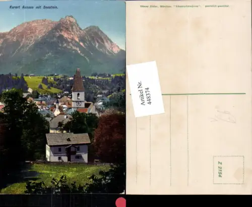 448374,Bad Aussee Teilansicht m. Seestein Bergkulisse pub Ottmar Zieher 2154