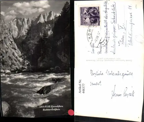 448377,Gesäuse Ennsabsturz Hochtor Oedstein b. Johnsbach Bergkulisse