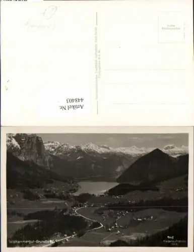 448403,Grundlsee Totale See Bergkulisse Fliegeraufnahme 1645