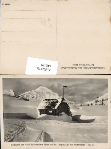 448429,Skihütte auf der Tauplitzalpe b. Mitterndorf Bergkulisse Winterbild