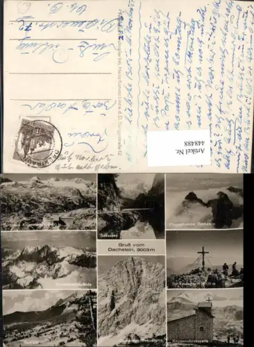 448488,Dachstein Ramsau Totale Gipfelkreuz Kapelle Berghaus Mehrbildkarte