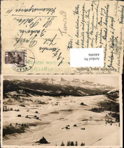 448496,Tauplitzalm b. Tauplitz geg. Dachstein Bergkulisse Winterbild