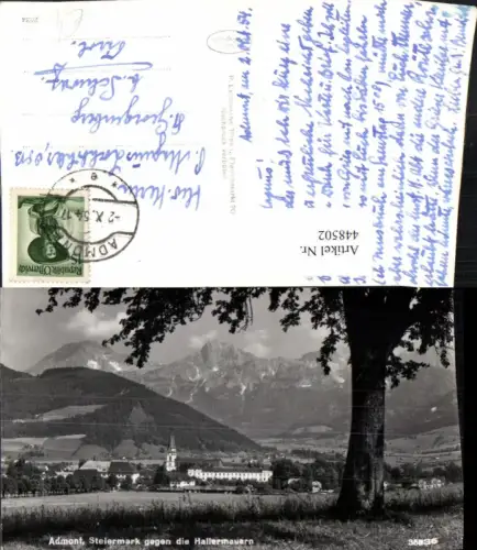 448502,Admont Totale geg. Hallermauern Bergkulisse