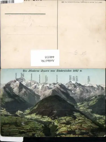 448535,Niederen Tauern vom Stoderzinken b. Gröbming Bergkulisse pub F. E. Brandt 124