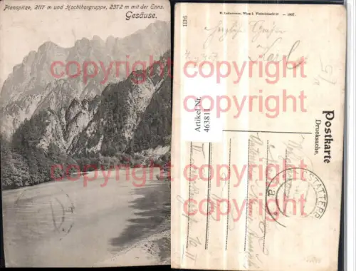 463811,Gesäuse Planspitze Hochtor b. Johnsbach m. Enns Fluss