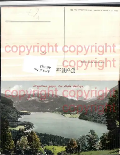 463843,Grundlsee See geg. Tote Gebirge Bergkulisse pub F. E. Brandt 621
