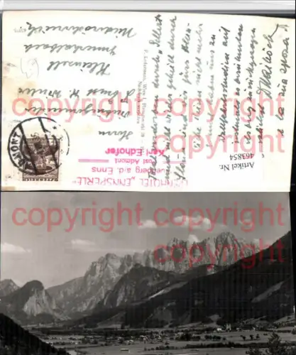 463854,Blick v. Frauenberg auf Admont Totale m. Hochtor Bergkulisse