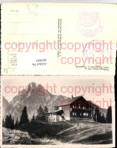 463883,Mödlinger Hütte Berghütte b. Johnsbach geg. Reichenstein Bergkulisse