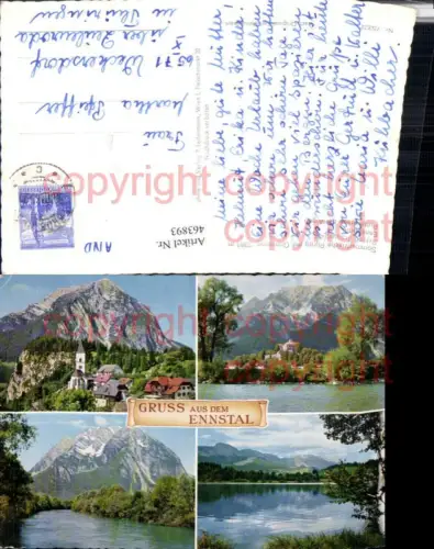 463893,Ennstal Pürgg Totale Schloss Trautenfels See Mehrbildkarte