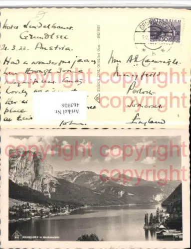 463906,Grundlsee Totale See m. Backenstein Bergkulisse