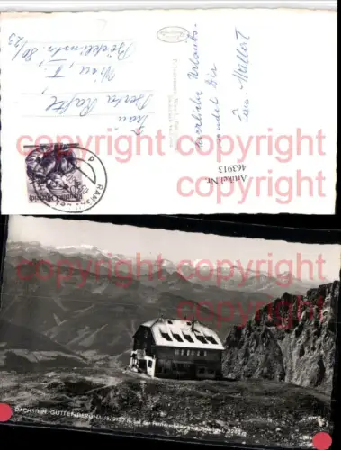 463913,Guttenberghaus Berghütte b. Ramsau geg. Ankogel Bergkulisse