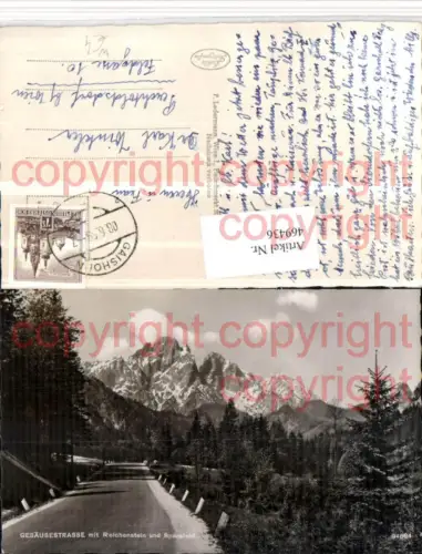 469436,Gesäusestraße m. Reichenstein b. Johnsbach Bergkulisse