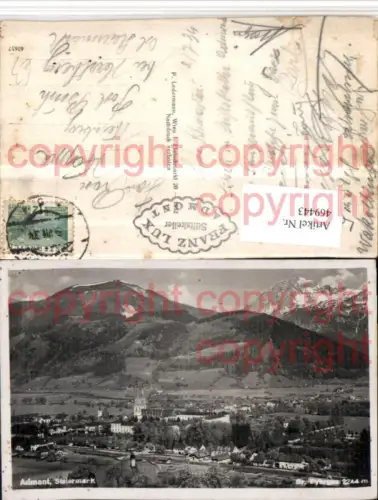 469443,Admont Totale m. Großen Pyhrgas Bergkulisse