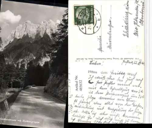 485632,Gesäusestraße m. Hochtor b. Johnsbach Bergkulisse