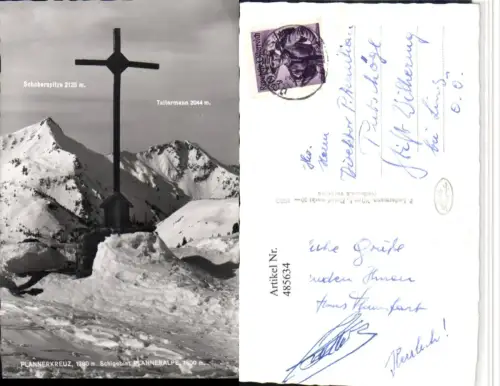 485634,Plannerkreuz Planneralpe b. Donnerbach Kreuz Bergkulisse