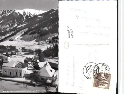 485637,Donnersbachwald Teilansicht Kirche geg. Schoberspitze Winterbild