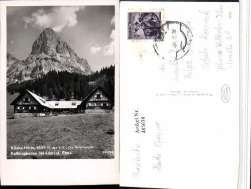 485638,Kalblingboden b. Admont Klinke-Hütte Berghütte Bergkulisse