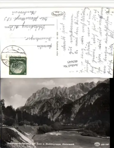 485645,Johnsbach Haltestelle m. Enns u. Hochtor Bergkulisse