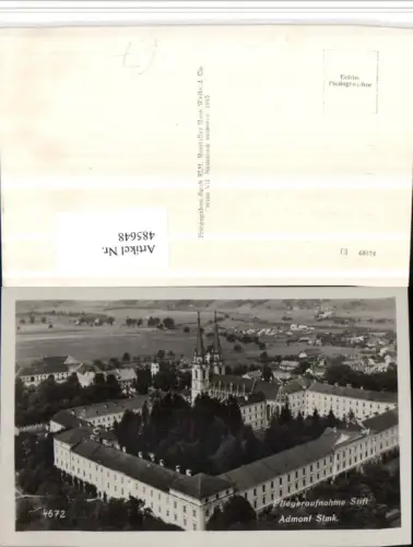 485648,Admont Stift Totale Fliegeraufnahme